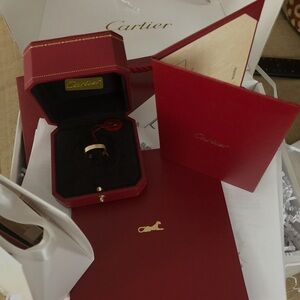Cartier Gold Ring in Red Presentation Box